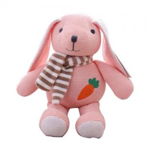 toys manufacturer in China baby plush toy knit bunny bear dog toy for infant